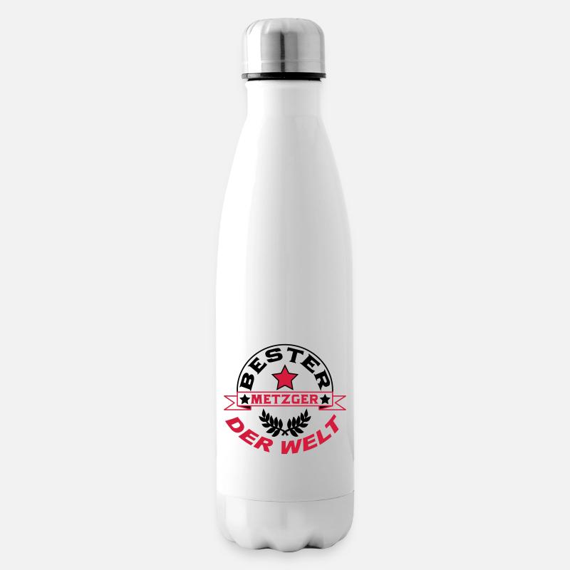 Metzger / Backer / Butcher / Baker / Vati - Isolierflasche - Weiß