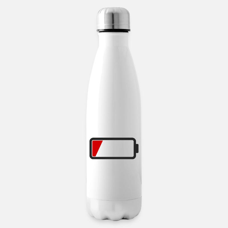 Batterie leer - Isolierflasche - Weiß