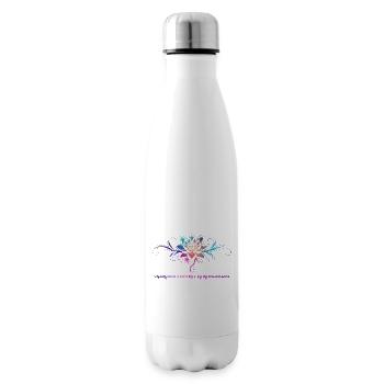 Lotus Flower - Insulated Water Bottle - white - Right