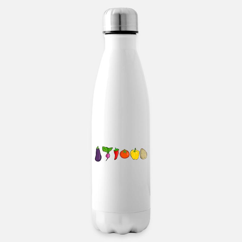 Gemüse - Isolierflasche - Weiß