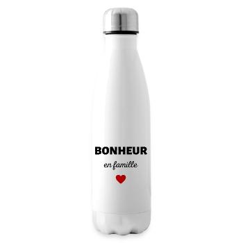 bonheur en famille - Bouteille isotherme - blanc - Droite
