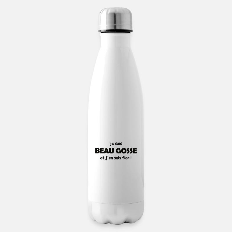 fier d être beau gosse - Bouteille isotherme - blanc