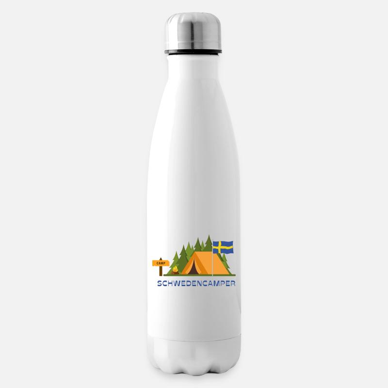 Schwedencamper - Isolierflasche - Weiß
