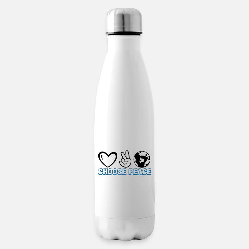 Choose Peace - Isolierflasche - Weiß