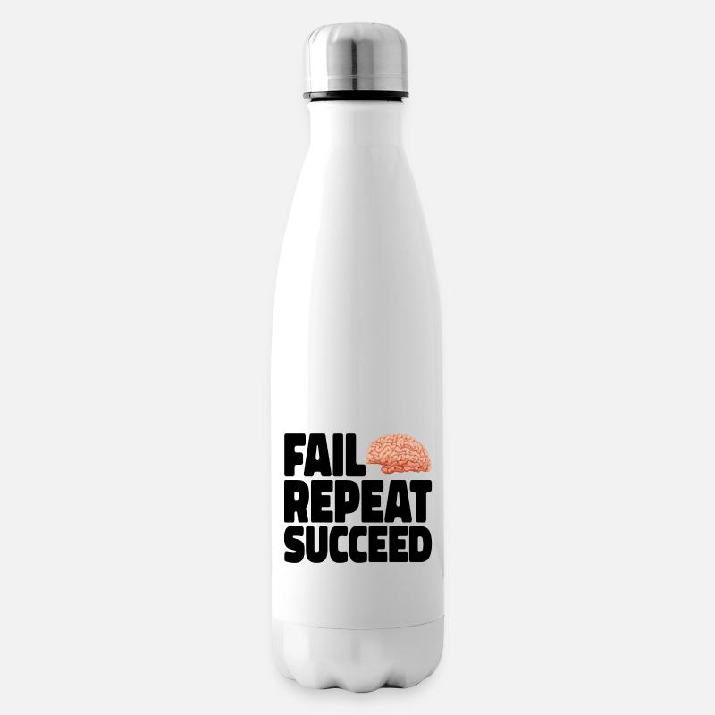 Fail into Succeed black - Isolierflasche - Weiß