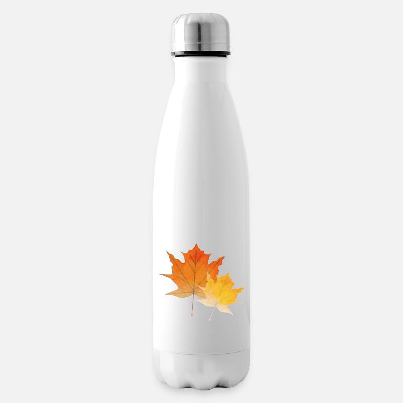 Feuilles d'érable - Bouteille isotherme - blanc