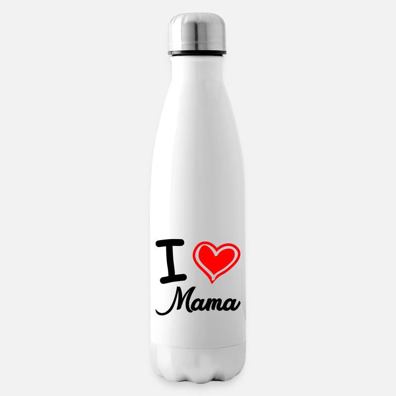 i love mama - Isolierflasche - Weiß