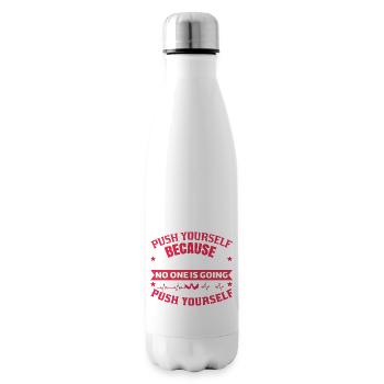 PUSH YOURSELF Bodybouilding GYM FITNESS - Insulated Water Bottle - white - Right