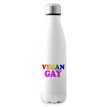 Vegan gay - Bouteille isotherme - blanc - Droite