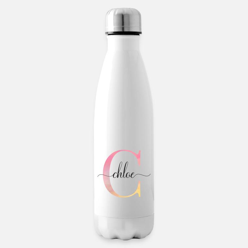 C | Monogramm | Name | Chloe |Watercolor - Isolierflasche - Weiß