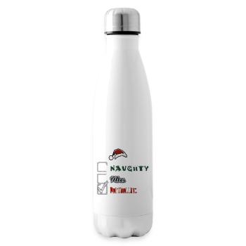 Santas naughty list with paintball as option - Insulated Water Bottle - white - Right