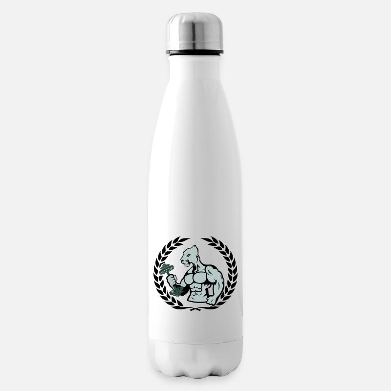 bodybuilder jaguar - Isolierflasche - Weiß