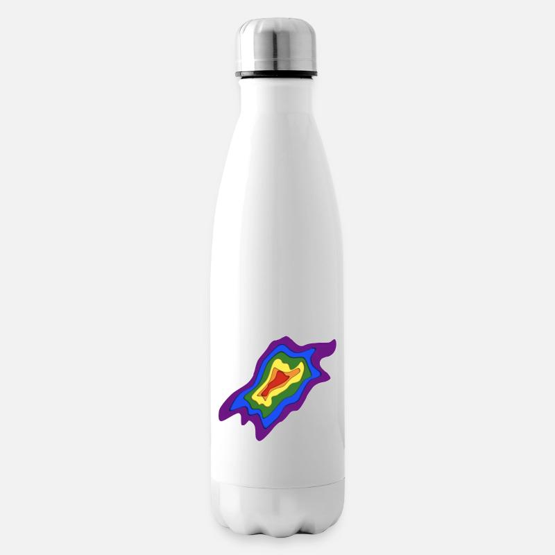 Papercut style Rainbow flag - Isolierflasche - Weiß