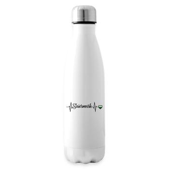 Steiermark Puls Herzlinie - Isolierflasche - Weiß - Rechts