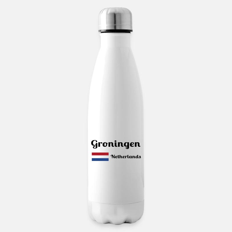 Groningen Niederlande - Stilvolle Drucke - Isolierflasche - Weiß