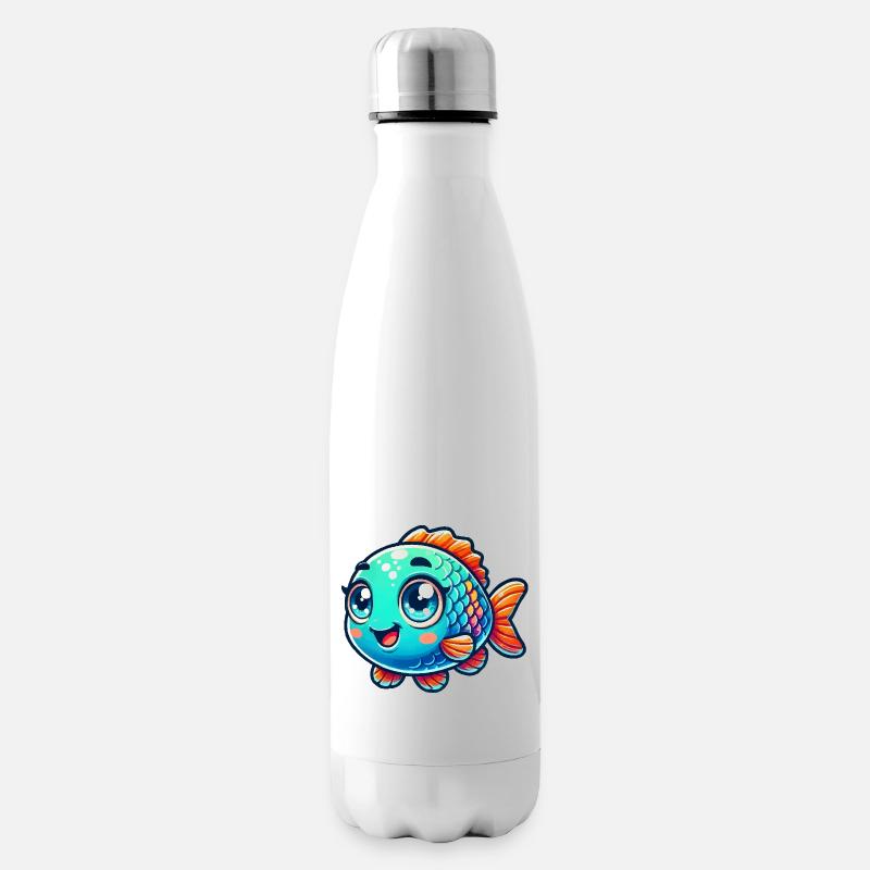 fisch comic - Isolierflasche - Weiß