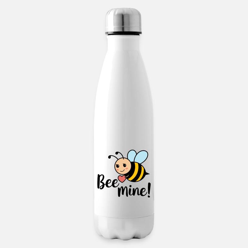 Bee Mine - Insulated Water Bottle - white