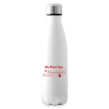Blood Type B+ - Insulated Water Bottle - white - Right