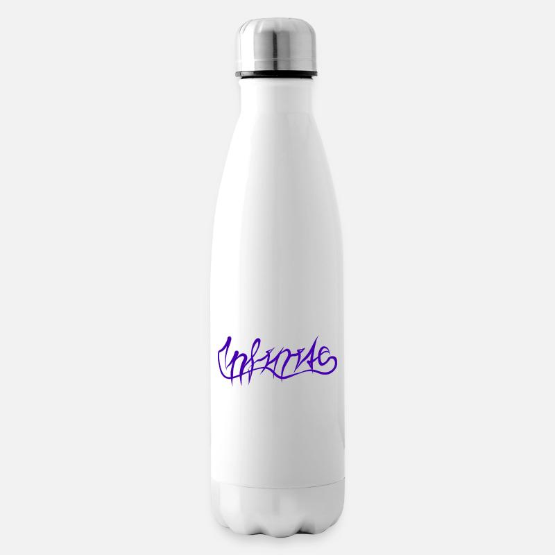 Motif de lettrage graffiti violet - Bouteille isotherme - blanc