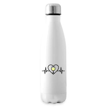 Wine Wine Glass Heart White Wine - Insulated Water Bottle - white - Right