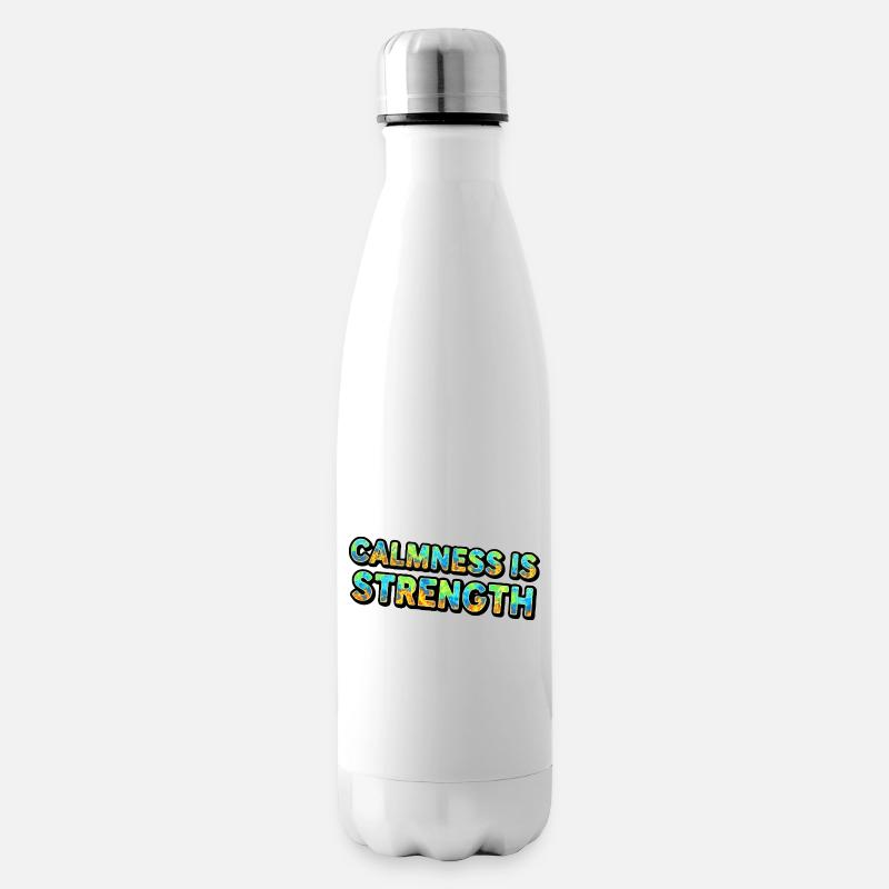 Ruhe ist Stärke Batik - Isolierflasche - Weiß