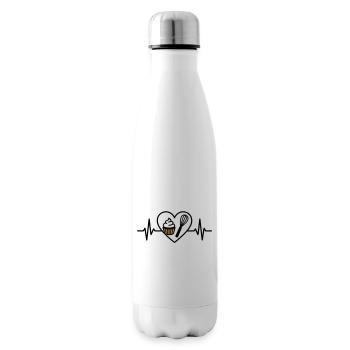 Patisserie Heart Whisk Dessert Sweet - Insulated Water Bottle - white - Right
