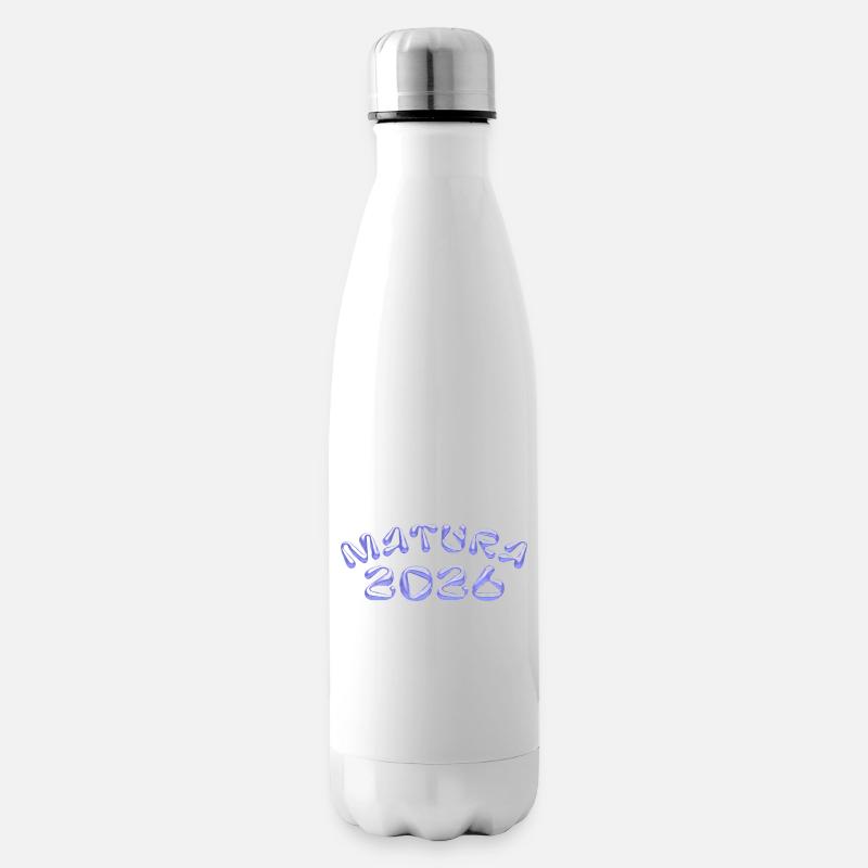 Matura 2026 Neon Blau - Isolierflasche - Weiß