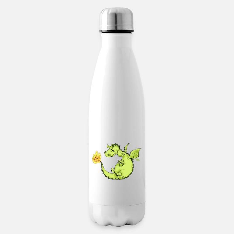 Flim Flam Funkel - Feuerdrache - Isolierflasche - Weiß