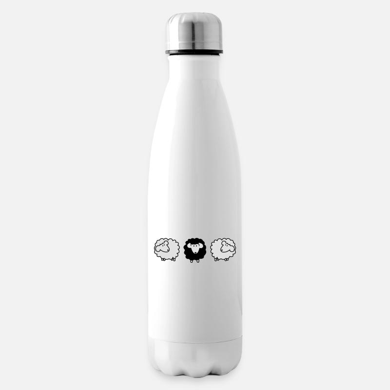 scharzes moutons - Bouteille isotherme - blanc