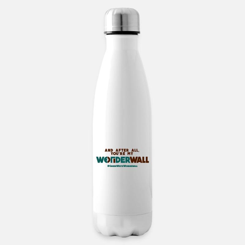 #GreenWhiteWonderwall - Isolierflasche - Weiß