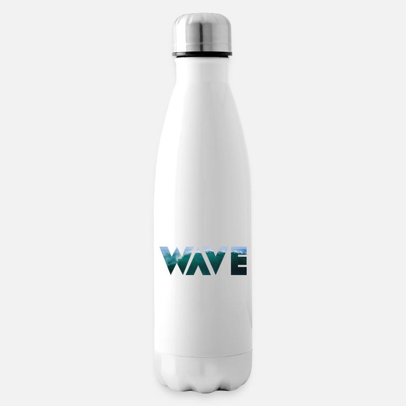 Wave - Welle - Isolierflasche - Weiß