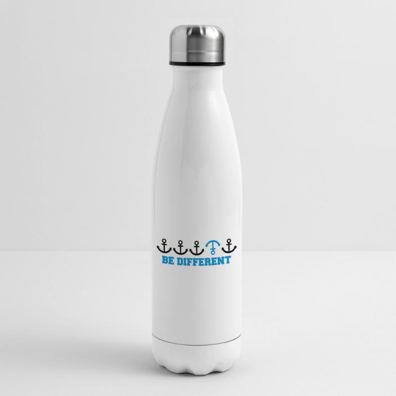 text be different different row pattern anchor many Insulated Water Bottle