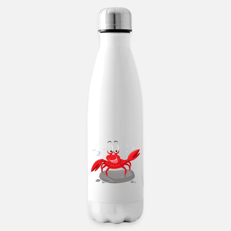 Krabbe Meer-Serie - Isolierflasche - Weiß