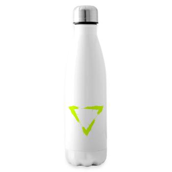 Symbol triangle brush design new yellow - Insulated Water Bottle - white - Right