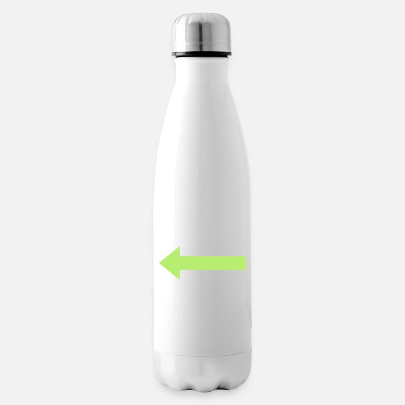 Grüner Pfeil nach links - Isolierflasche - Weiß