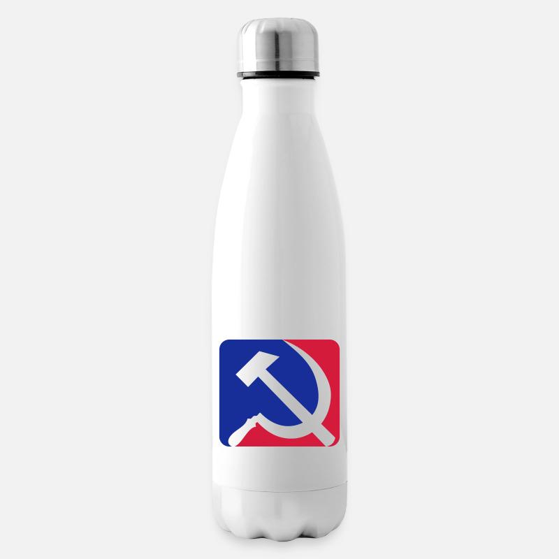 Communisme bleu rouge - Bouteille isotherme - blanc