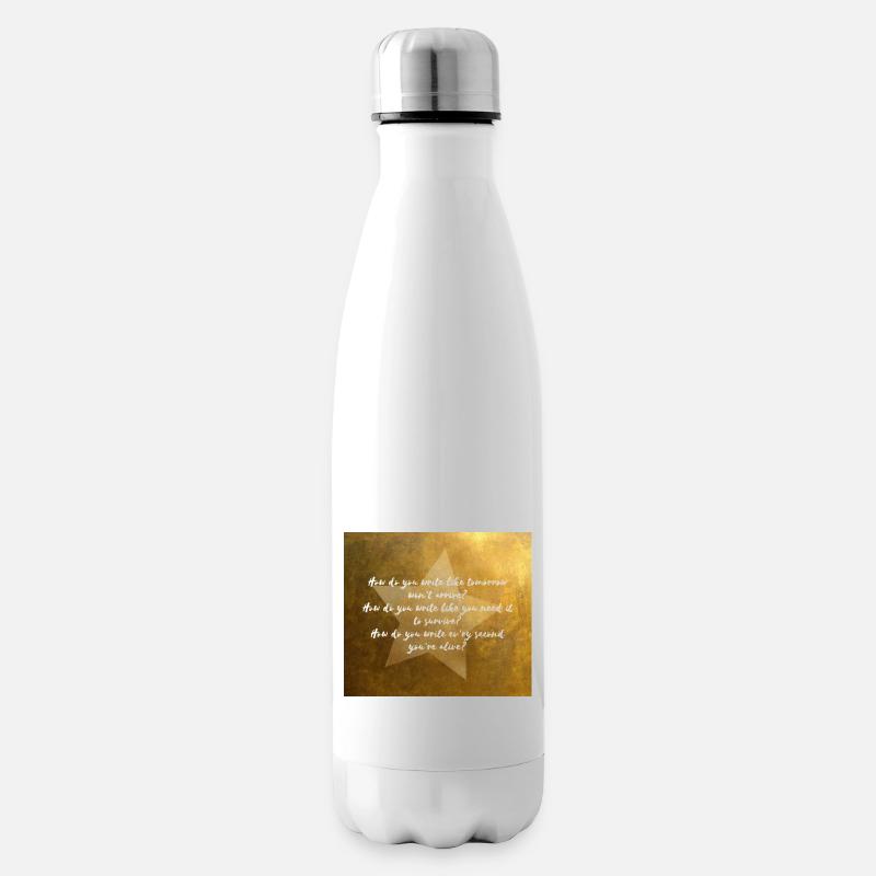 Wie schreiben Sie wie morgen wird nicht ankommen? - Isolierflasche - Weiß