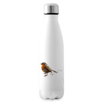 cheeky robin - Insulated Water Bottle - white - Right