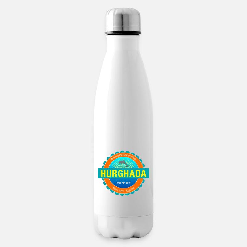 Hurghada - Das beste Urlaubsziel der Welt (bunt) - Isolierflasche - Weiß