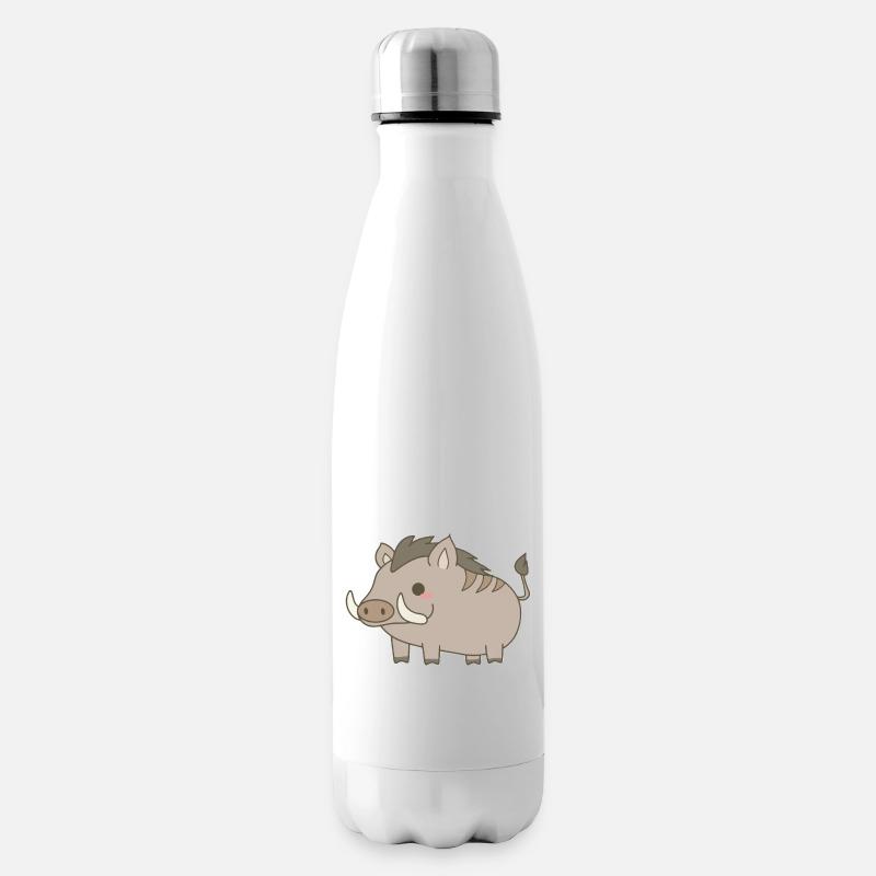 Wildschwein - Isolierflasche - Weiß