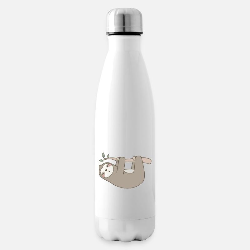 Faultier - Isolierflasche - Weiß