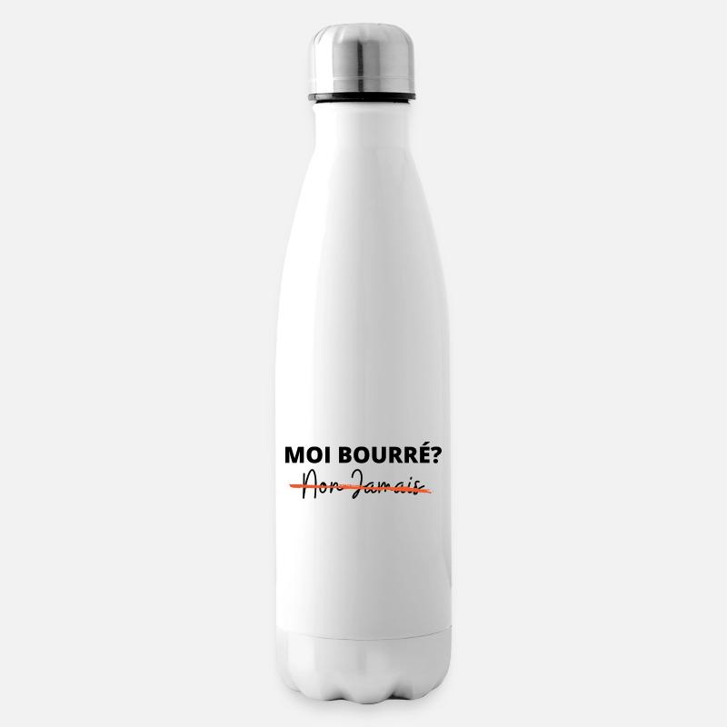 moi bourré? non jamais - Bouteille isotherme - blanc