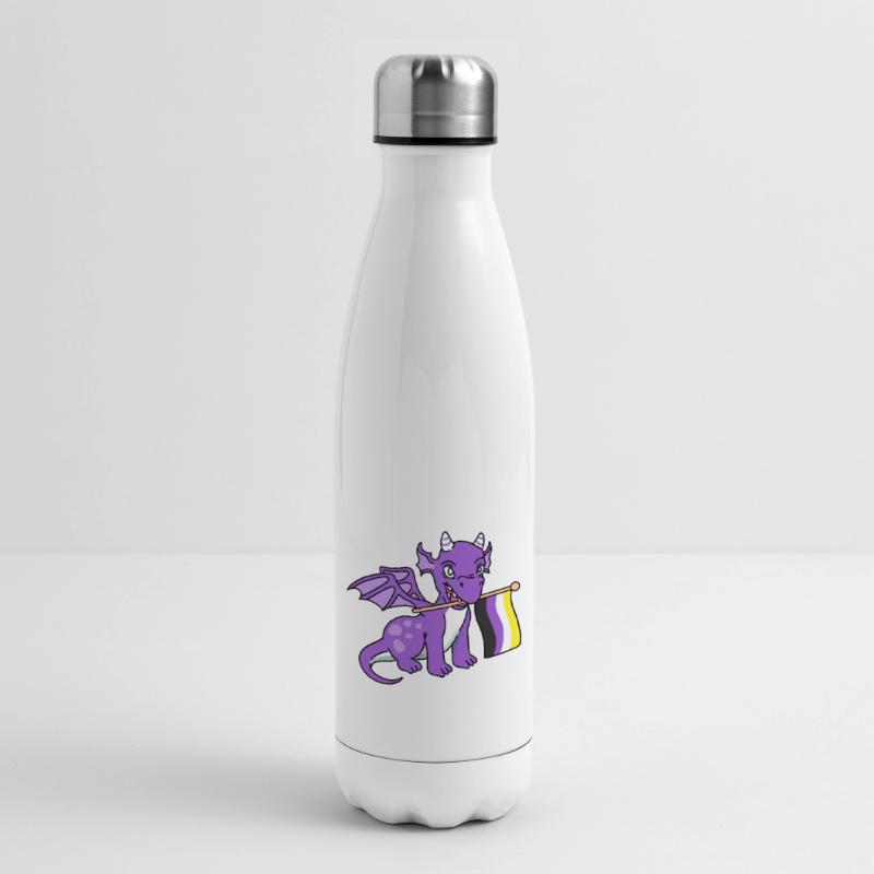 Nonbinary Pride Drache Nonbinary Pride Isolierflasche