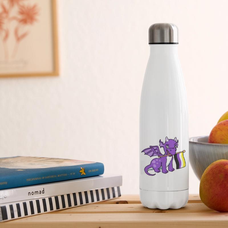 Nonbinary Pride Dragon Nonbinary Pride Insulated Water Bottle