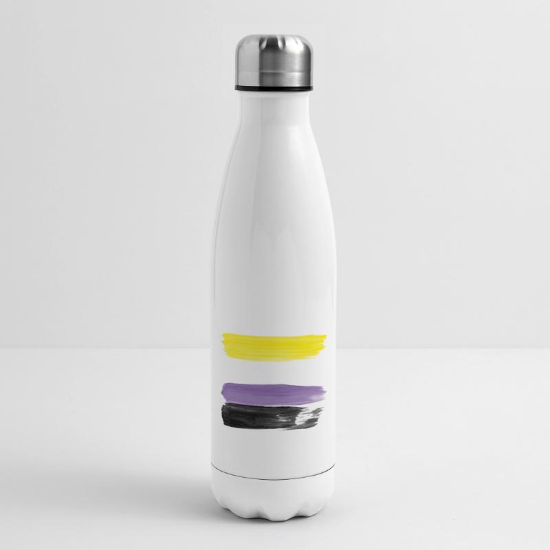 Non-Binary Pride Strokes Isolierflasche