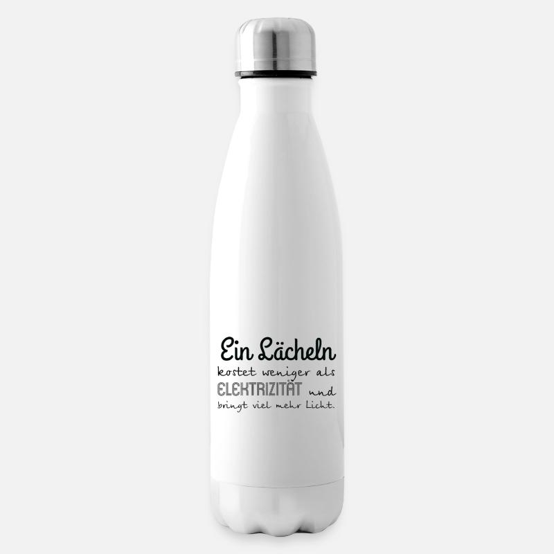 Lächeln - Isolierflasche - Weiß