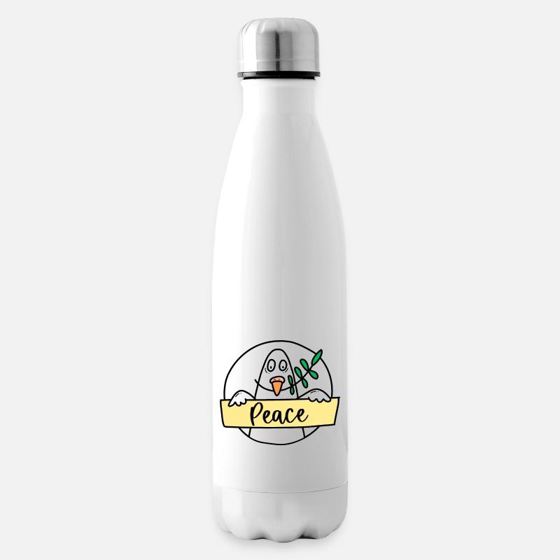 Friedenstaube "Peace" - Isolierflasche - Weiß