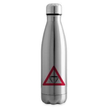 Caution Shield Diaper - Insulated Water Bottle - silver - Right