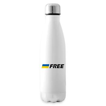 Free ukraine - Isolierflasche - Weiß - Rechts