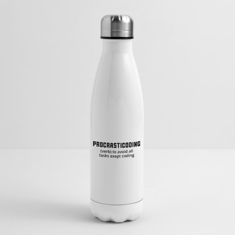 Procrasticoding Verb To Avoid All Tasks Coding Dev Isolierflasche